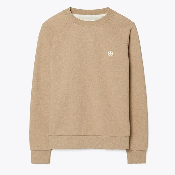 Tory Sport French Terry Raglan Crew Neck Sweater 100% Cotton - Picture 1 of 10